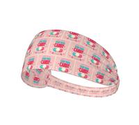 Bandeau élastique confortable avec imprimé barbe à papa - 10,9 x 34 cm - Doux et respirant