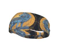Bandeau élastique de basket-ball, bandeau holographique loup, unisexe, pour le sport, la course à pied, le cyclisme, le yoga, le fitness, absorbant la transpiration