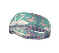 Bandeau élastique de basket-ball The Swan in Love Unisexe Sports Course Cyclisme Yoga Fitness Bande absorbant la transpiration