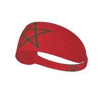 Bandeau élastique de sport avec imprimé drapeau YYHHAOFA du Maroc doux, respirant, séchage rapide