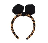 Bandeau élastique doux avec oreilles de lapin, motif léopards, pour femmes et filles