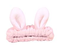 Bandeau élastique doux caroset pour fille avec oreilles de lapin pour cosmétiques, maquillage, lavage du visage, douche, spa
