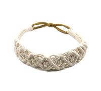 Bandeau élastique en corde de coton crochet bohème tissé à la main décontracté sport accessoires de cheveux mode tendance doux et confortable