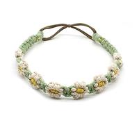 Bandeau élastique en corde de coton tricotée - Style bohème - Accessoire élégant pour cheveux - Pour femme - Style décontracté - Accessoire de fête