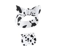 Bandeau élastique en coton doux pour filles, nouveau-nés, tout-petits, coiffe élégante avec gants anti-rayures