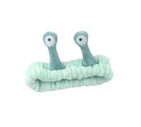 Bandeau élastique en forme d'escargot pour se laver le visage - Joli bandeau élastique en polaire corail doux pour femmes et filles (vert)