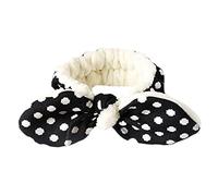 Bandeau élastique en peluche avec nœud imprimé léopard, turban à pois rayés, pour se laver le visage, spa, maquillage