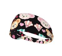 Bandeau élastique imprimé deux singes : bandeau élastique pour course à pied, gym, cyclisme, yoga, fitness, voyage, unisexe