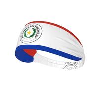 Bandeau élastique imprimé drapeau du Paraguay - Bandeau d'exercice tendance pour yoga, course à pied, cyclisme, gym, tennis