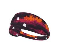 Bandeau élastique imprimé Little Ghosts in the Fire - Bandeau de sport extensible pour course à pied, gym, cyclisme, yoga, fitness, voyage, unisexe