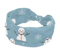 Bandeau élastique large pour femme, motif bonhomme de neige de Noël, bandeau doux et respirant pour la course à pied, le sport, l'entraînement, les voyages