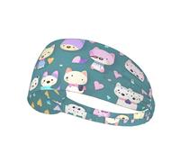 Bandeau élastique mignon Little Fox pour exercice, fitness, yoga, cyclisme, sports de plein air, bandeau élastique absorbant la transpiration