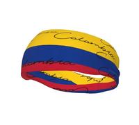 Bandeau élastique patriotique avec drapeau classique de Colombie, idéal pour le cyclisme, le football et la ma