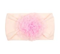 Bandeau élastique pour bébé avec fleurs - Doux et extensible - Ornements de cheveux - Accessoires de photographie