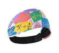 Bandeau élastique pour cheveux - Formule mathématique - Coloré - Pour un usage quotidien - Gym - Diadémies para el cabello