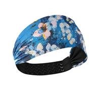 Bandeau élastique pour femme avec papillons et fleurs pour le cyclisme, la gym, la randonnée, le cyclisme