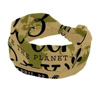 Bandeau élastique pour femme, Earth Day 22 avril Save the Planet - Large bandeau antidérapant - Bandeau anti-transpiration pour entraînement, sport, gym, course à pied, fitness