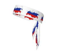 Bandeau élastique pour homme et femme Motif carte du drapeau russe