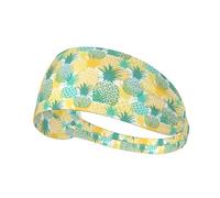 Bandeau élastique ultra doux avec imprimé ananas tropical, respirant, pour le sport, la course à pied, les activités de plein air