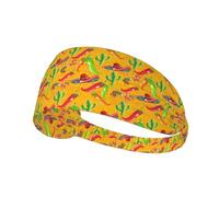 Bandeau élastique ultra doux avec imprimé cactus et piment pour le sport, la course à pied, les activités de plein air