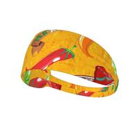 Bandeau élastique ultra doux avec imprimé cactus et piment pour le sport, la course à pied, les activités de plein air