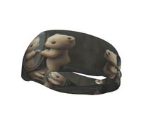 Bandeau élastique unisexe Bear in the Mirror pour le sport, la course à pied, le basket-ball, le yoga, le fitness, la sueur,