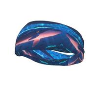 Bandeau élastique unisexe Whales in The Fjord pour le sport, la course à pied, le basket-ball, le yoga, le fitness, la sueur,