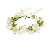 Bandeau élégant à fleurs blanches pour mariage, couronne réglable pour femmes et filles, postiche floral romantique, parfait pour les mariées, les demoiselles d'honneur et les tout-petits