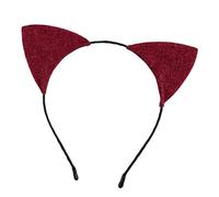 Bandeau élégant avec oreilles de chatte percées ornées de cristaux pour les fêtes