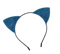 Bandeau élégant avec oreilles de chatte percées ornées de cristaux pour les fêtes