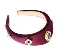 Bandeau élégant avec perles roses pour femmes, style vintage, accessoire de cheveux élégant pour les mariages et les fêtes