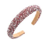 Bandeau élégant avec strass et perles pour femme - Bandeau haut de tête de mort pour les fêtes formelles et les occasions spéciales