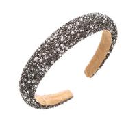 Bandeau élégant avec strass et perles pour femme - Bandeau haut de tête de mort pour les fêtes formelles et les occasions spéciales