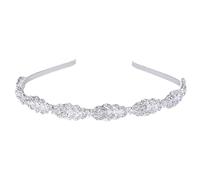 Bandeau élégant en strass pour femme - Serre-tête de mariage en cristal - Pour fête prénuptiale, fête d'anniversaire