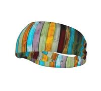 Bandeau en bois coloré pour cheveux, bandeau de sueur, serviette enveloppante antidérapante, bandeau de maquillage pour lavage du visage, sport, convient à tous