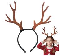 Bandeau en bois de cerf pour les fêtes de Noël, grand accessoire costume en cornes renne marron pour femmes adultes, casque d'oreilles cerf pour Halloween Cosplay.