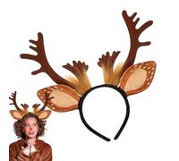 Bandeau En Bois De Noël - Accessoire Mignon Pour Cheveux En Bois De Renne, Couvre-chef De Costume De Fête De Noël | Chapeau Bopper Oreilles De Cerf De No-ël Pour , Adultes, Femmes, Hommes Céléb