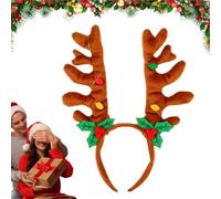 Bandeau En Bois De Noël - Bandeau Pour Cheveux De Renne, Couvre-chef De Fête De Noël | Couvre-chef De Noël Avec Boucle, Accessoires Pour Cheveux De Noël, Pinces À Cheveux Pour Et Adultes, 9.06