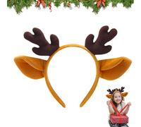 Bandeau En Bois De Renne, Bandeaux En Bois De Cerf | Bandeaux De Cosplay De Noël En Peluche | Coiffe En Bois Adorable Pour Halloween, Accessoires De Costume De Cosplay