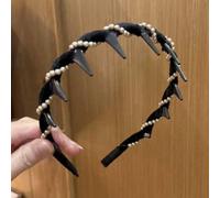 Bandeau en cranium, bandeau vintage avec perles artificielles de cranium, dents élégantes, perles br, bandeaux tressés