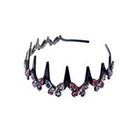 Bandeau En Cris-tal Ondulé Papillon, Bandeau Ondulé Pour Femmes (E)
