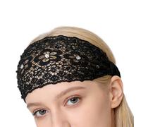Bandeau en dentelle - 1 ensemble de cercles brodés pour le soin de la coiffure, diadème orné de perles de verre, couvre-chef, ornement floral pour mariages, sorties, fonctions et soirées de gala en