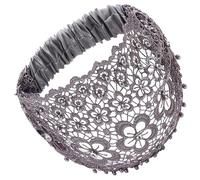Bandeau en dentelle, avec perles, large élastique avec dentelle florale, turban pour yoga, gym, sport, accessoire de cheveux élégant pour femmes et hommes