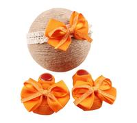 Bandeau en dentelle douce et respirante pour bébé et chaussettes antidérapantes avec nœud papillon