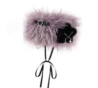 Bandeau en fausse fourrure pour femme - Élastique - Cache-oreilles épais - Cache-oreilles en fourrure - Pour temps froid