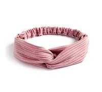 Bandeau en forme de croix pour femme - Bandeau bohème croisé - Bandeau élastique - Accessoire de cheveux en tissu pour femme - Sport - Yoga - Rose C