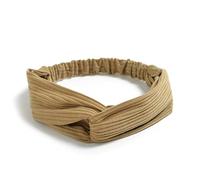 Bandeau en forme de croix pour femme - Bandeau bohème croisé - Bandeau élastique - Accessoire de cheveux en tissu pour femme - Sport - Yoga - Kaki A