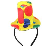 Bandeau en jester, chapeau haut de gamme de clown, bandeau avec un chapeau de clown coloré, cerceau de cheveux drôle de fête costume de clown pour filles accessoires de cheveux pour filles pour fête,