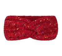 Bandeau en laine tricotée, doublure intérieure velours long grain, devant torsadé coupe-vent, chaud(Red)