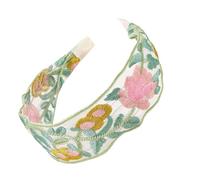 Bandeau en maille florale brodée Nouveau style chinois pour les femmes Look romantique Accessoires de costume